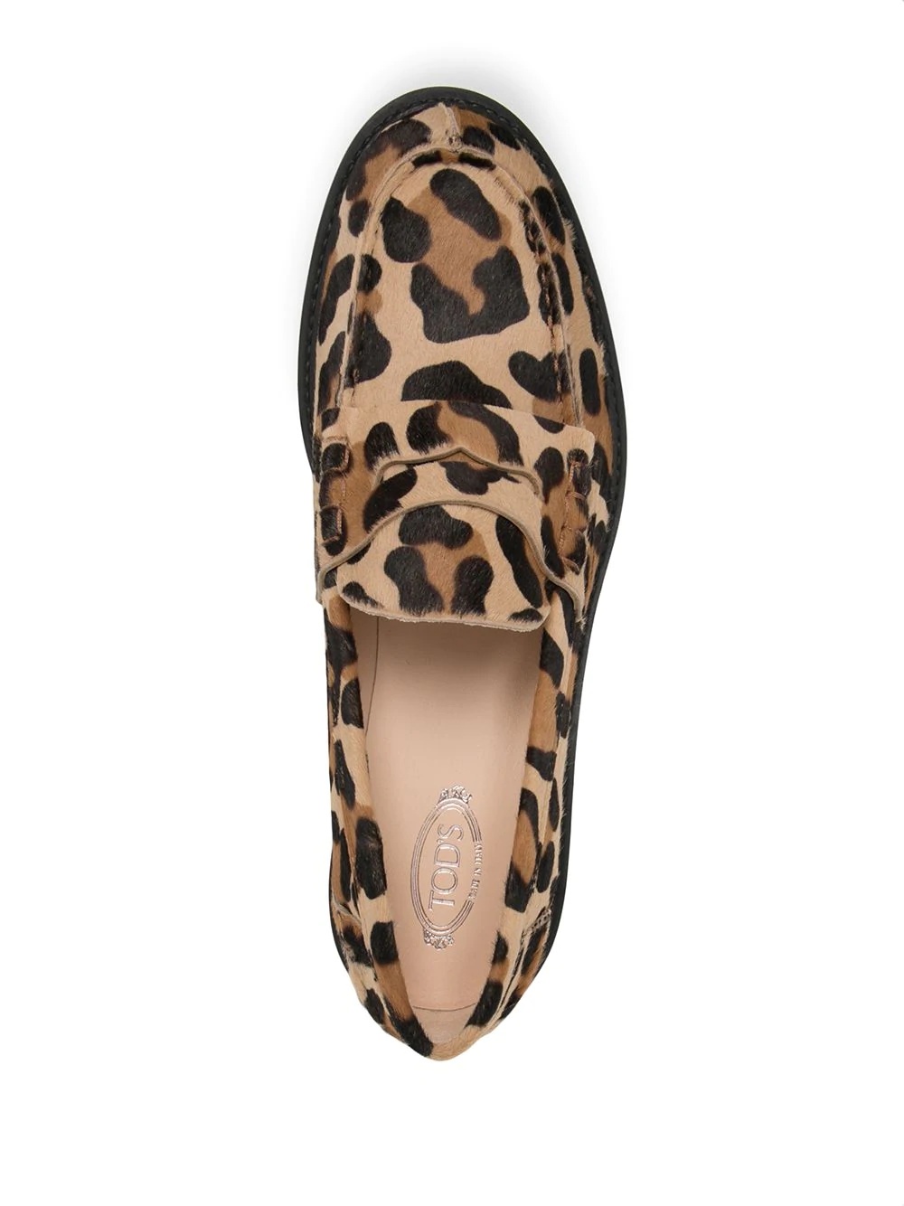 leopard-print penny loafers - 4