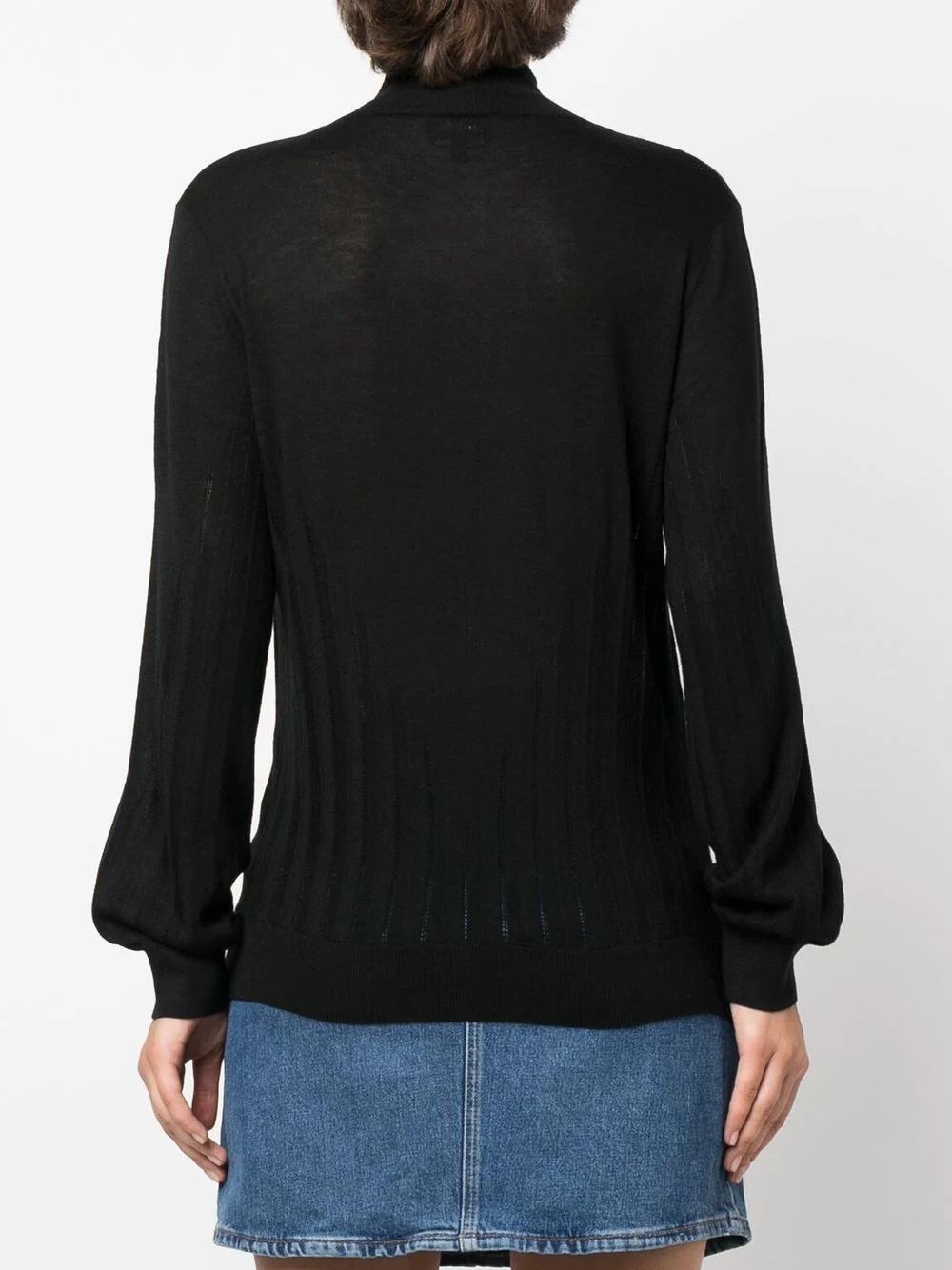 high-neck cashmere-silk jumper - 4