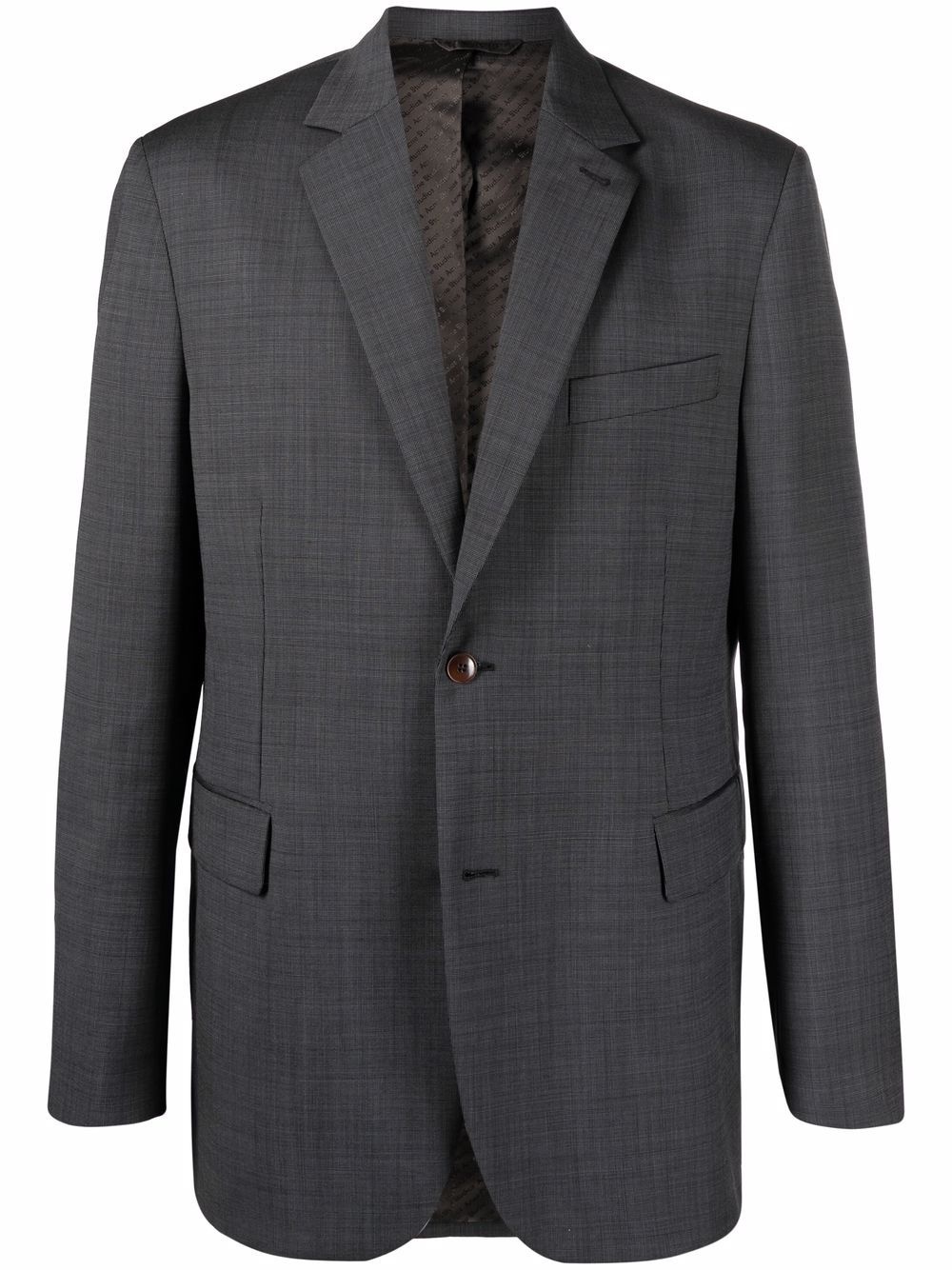 single-breasted wool-mohair blazer - 1