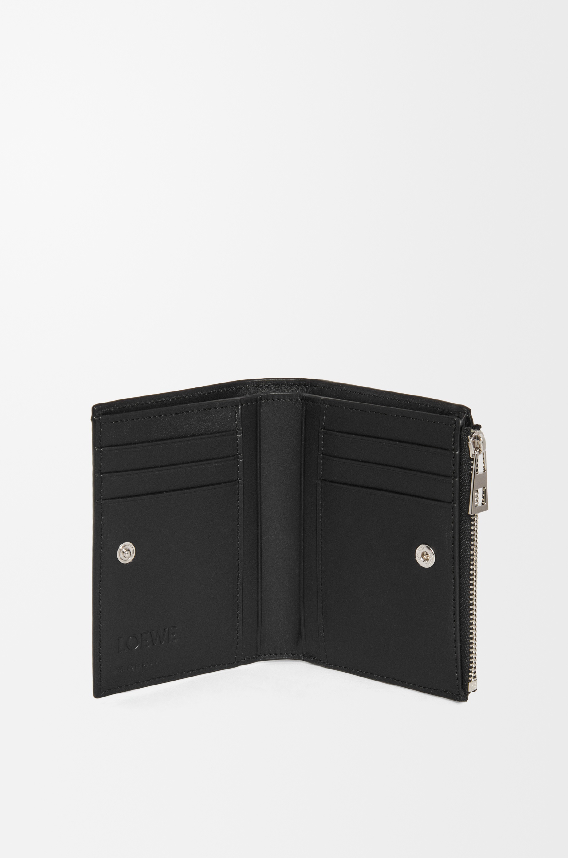 Slim compact walllet in textured classic calfskin - 2