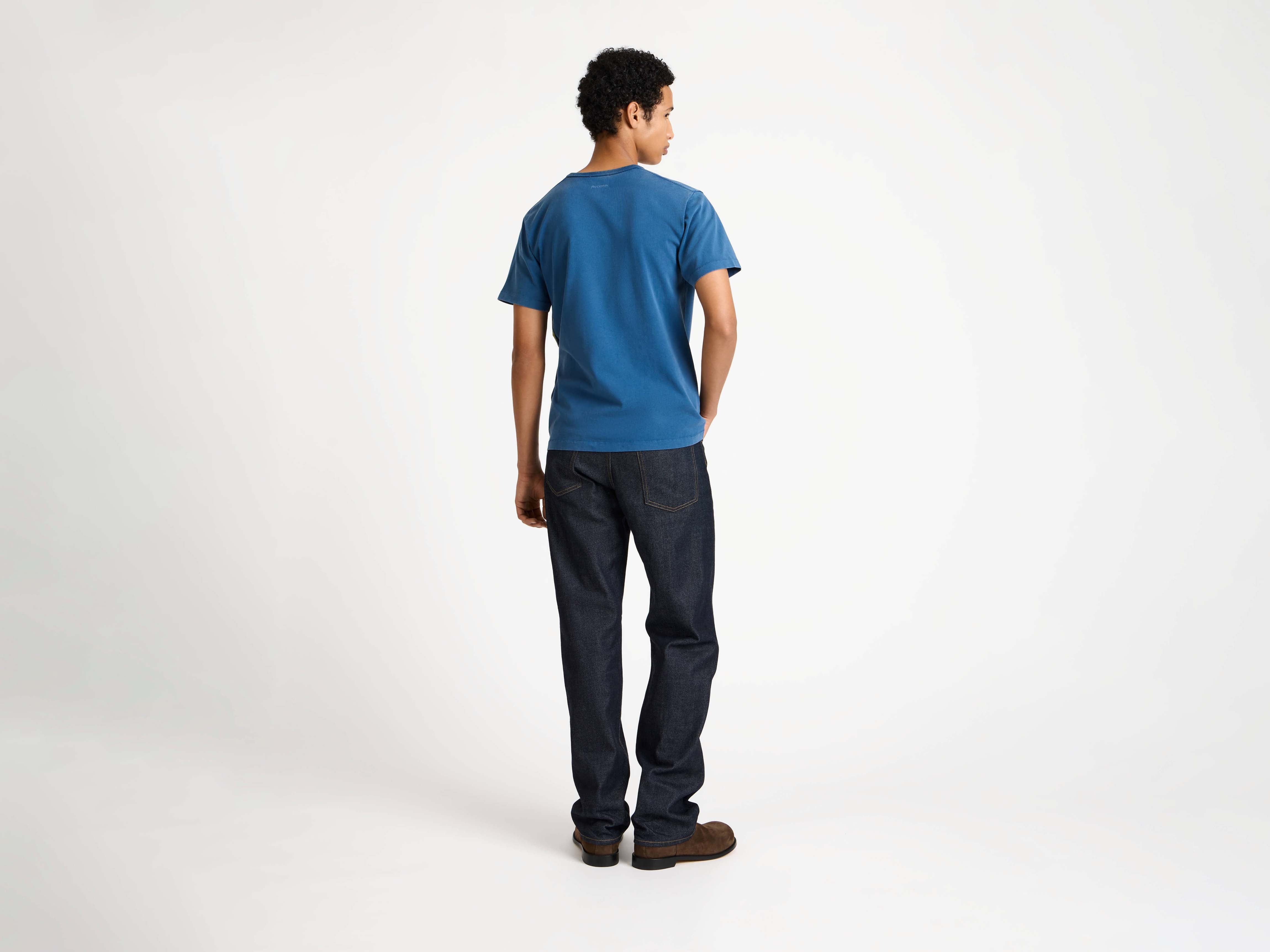 PEEKING FROG TSHIRT IN MID BLUE - 3