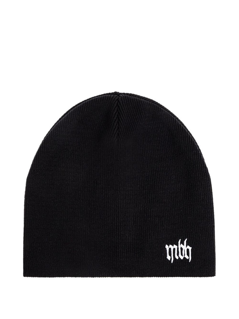 embroidered-logo beanie 1