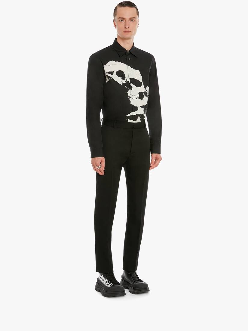 Skull Camouflage Print Shirt in Black/white - 3