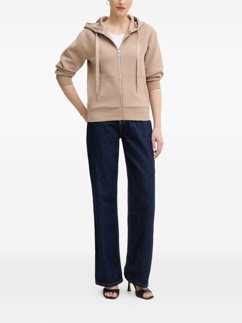 GUESS USA drawstring-detail zip-up hoodie outlook