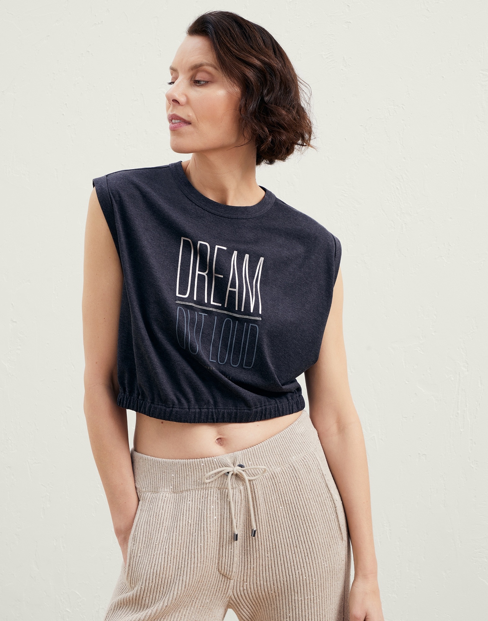 Dream T-shirt in cotton lightweight jersey with monili - 1