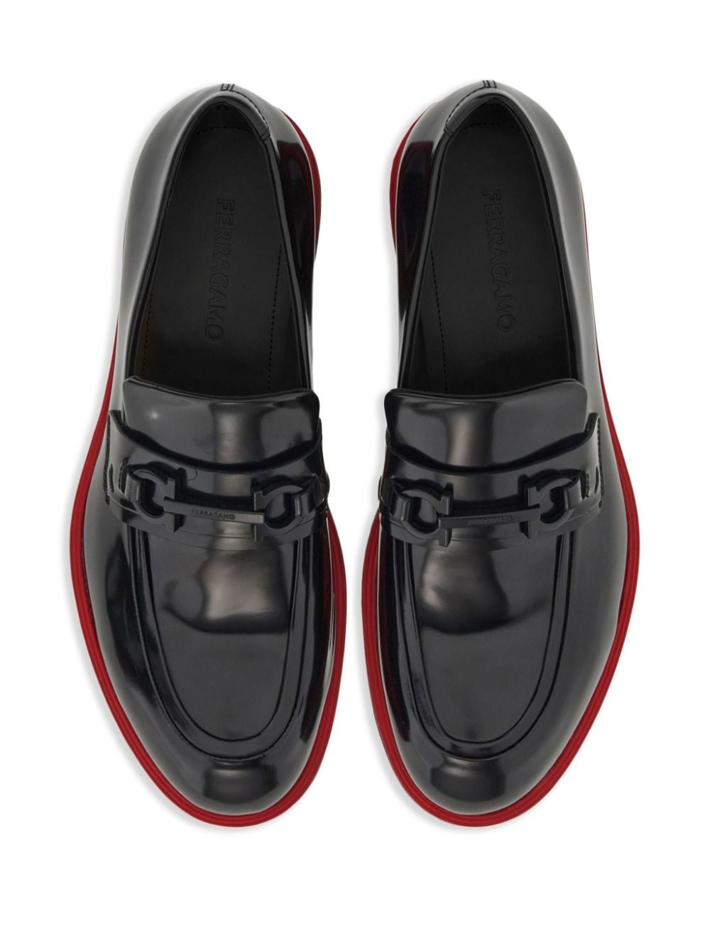 Gancini-ornament leather mocassins - 4