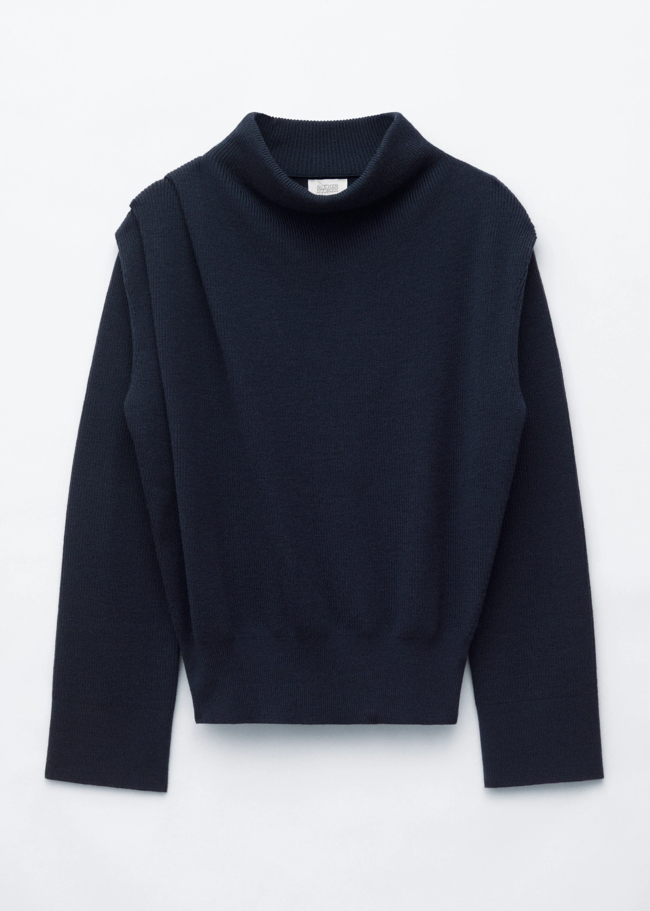 Pleat-Detail Wool Jumper - 1