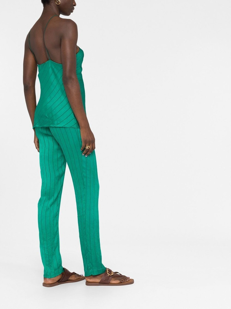 striped high-waisted trousers 6