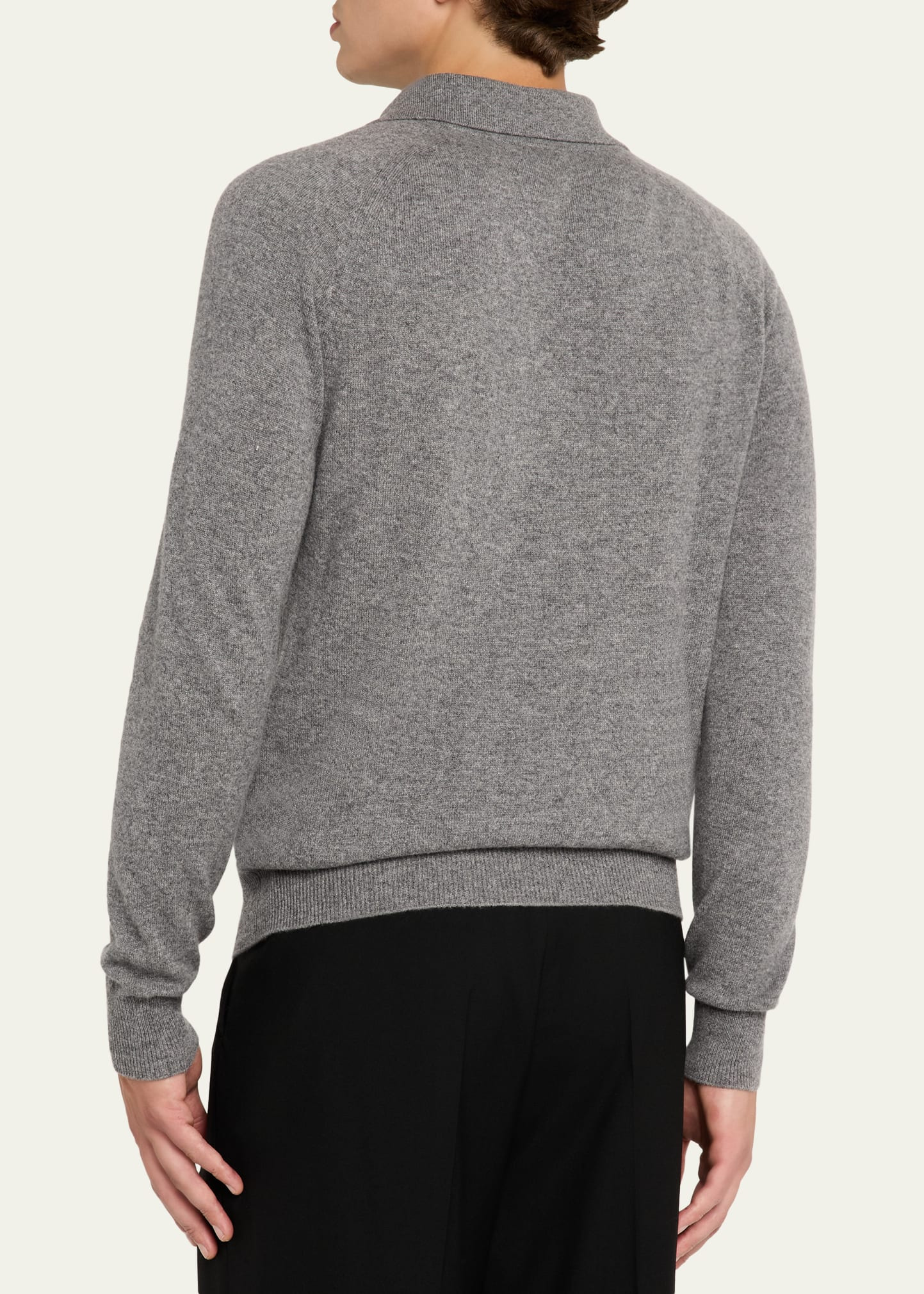 Men's Cashmere Knit Polo Sweater - 3