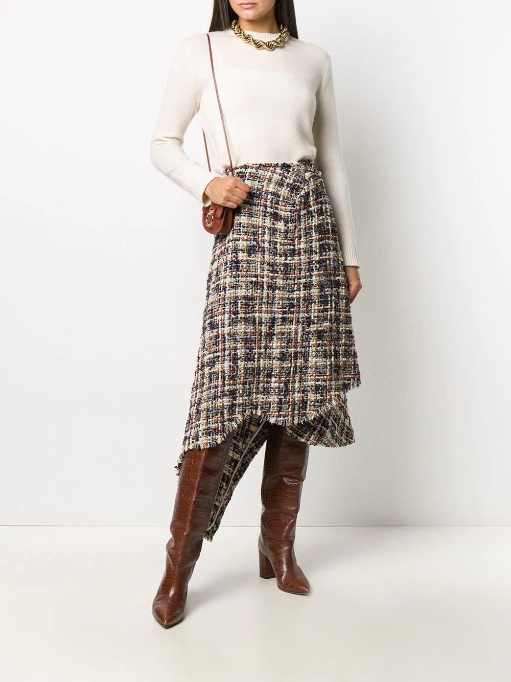 tweed asymmetric skirt - 2