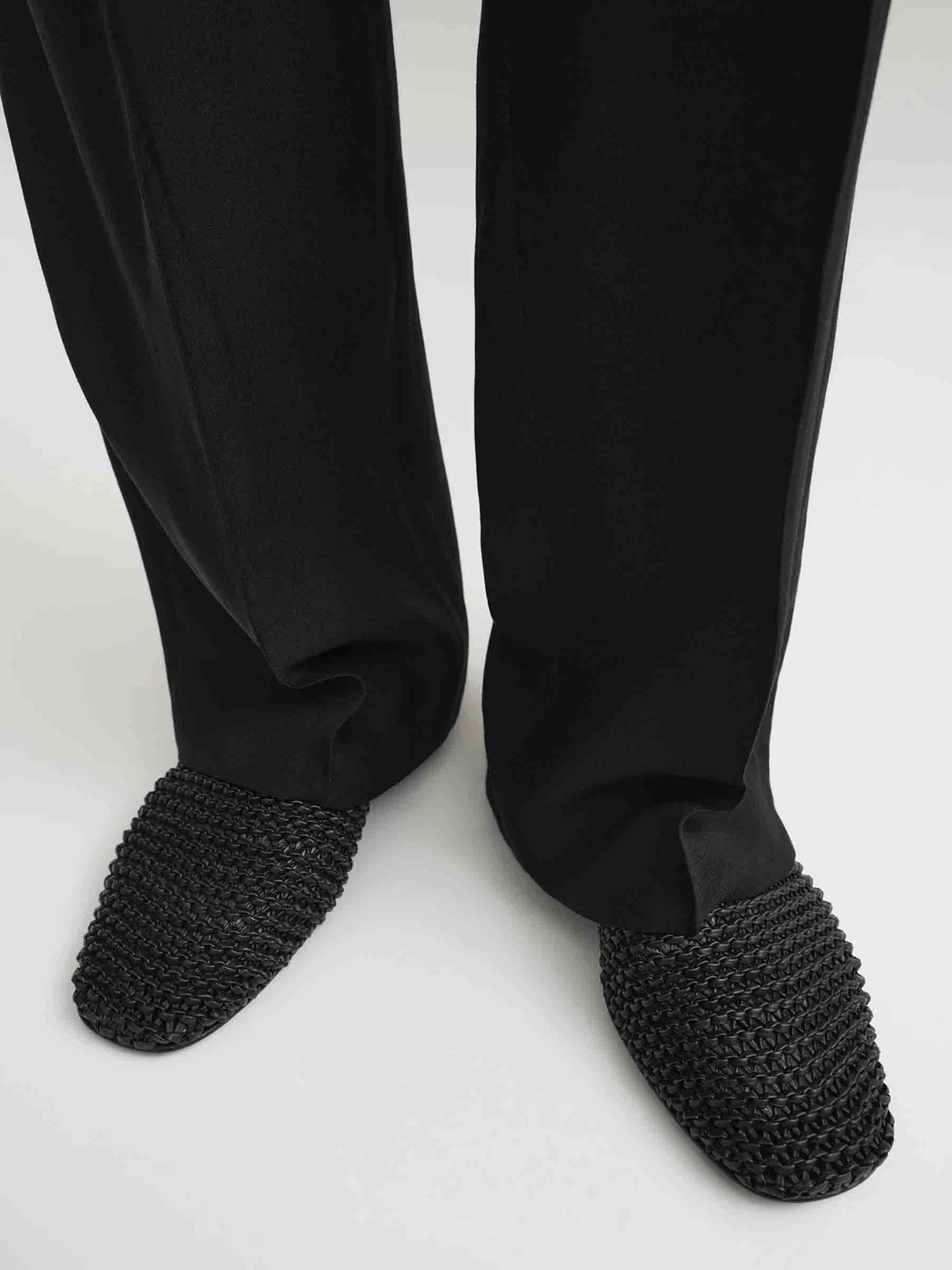 WOVEN LEATHER BALLERINAS - 2