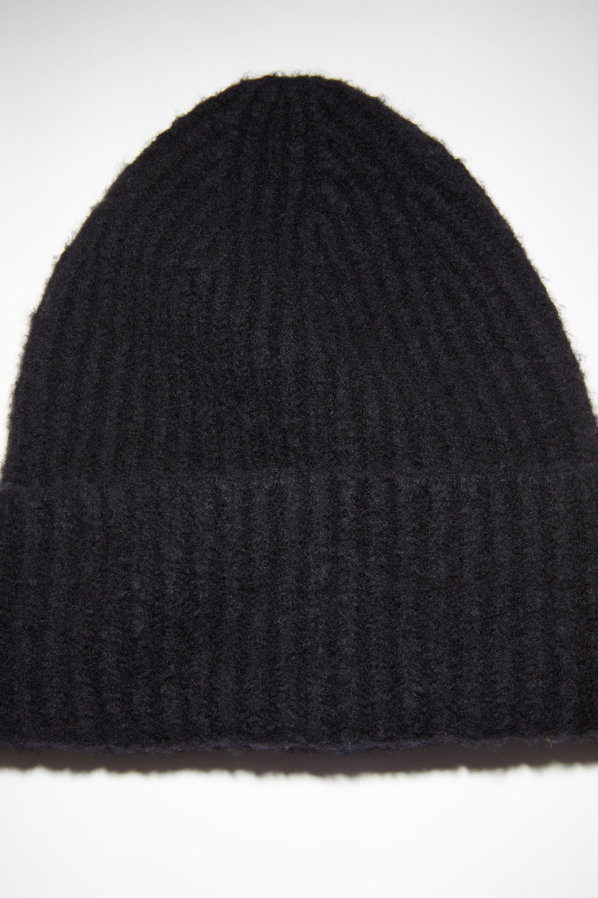 Ribbed beanie hat - Black - 4