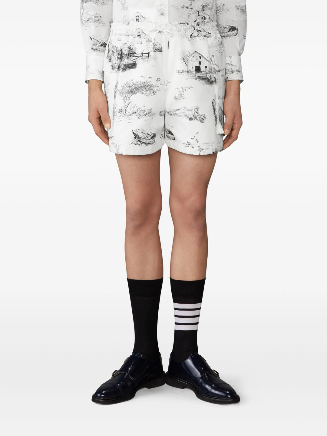 Scenic Toile Cotton Canvas Cargo Rugby Shorts Men - 3