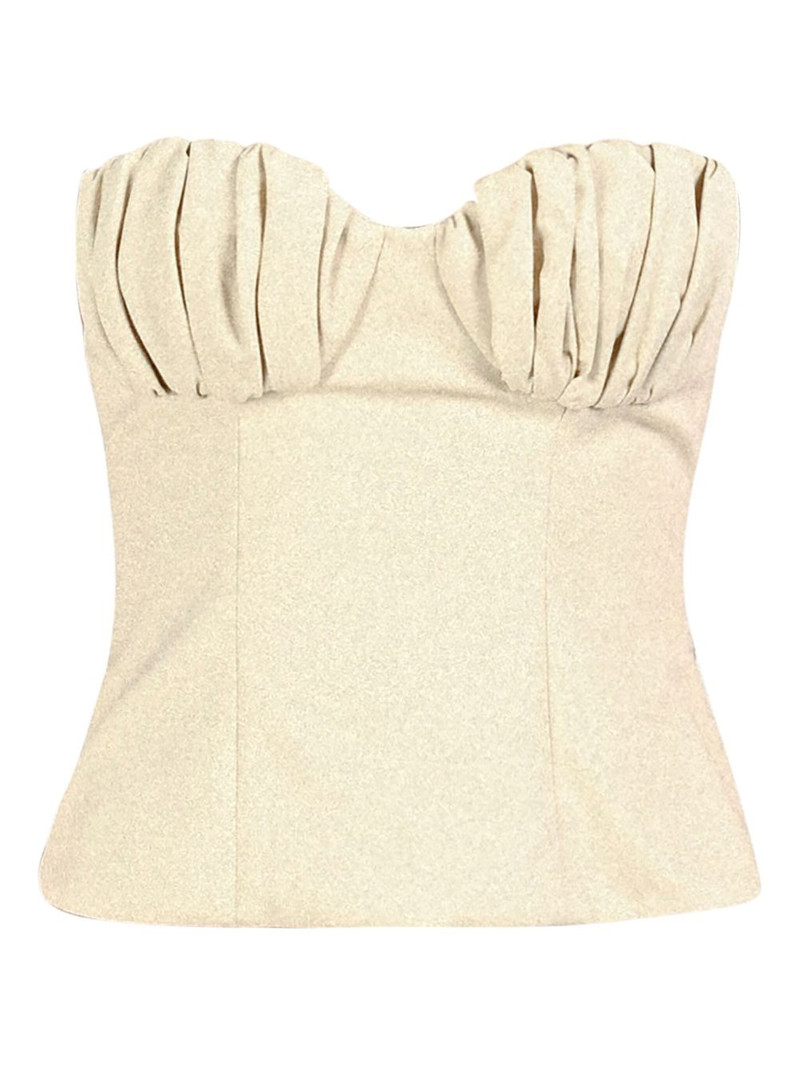 ruched-bustier top 1