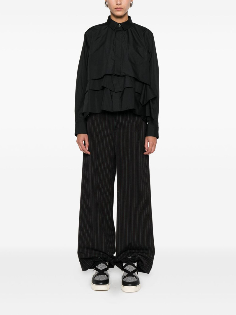 sacai layered ruffled shirt outlook