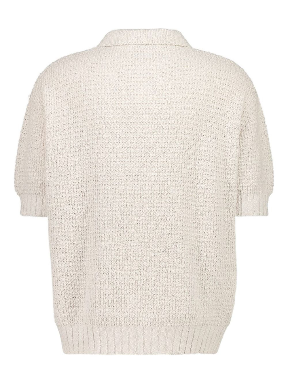textured knit polo shirt - 2