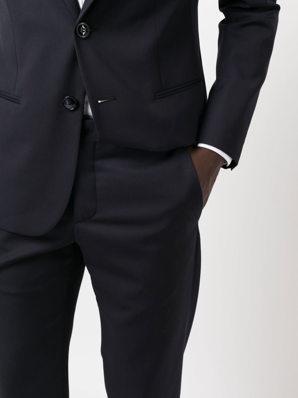 slim-fit wool two-piece suit - 6