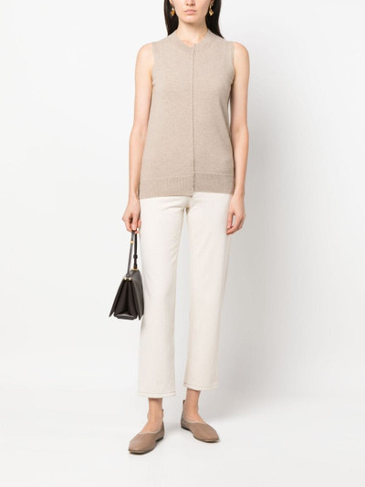 UMA WANG asymmetric knitted cashmere vest outlook