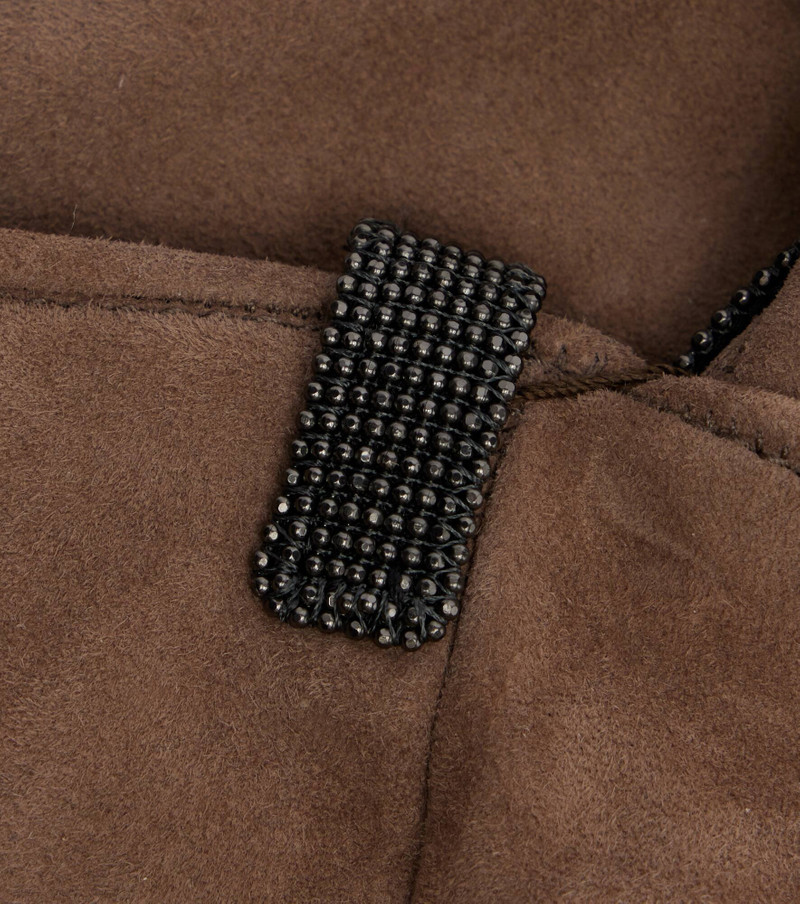 Brunello Cucinelli Monili suede gloves outlook