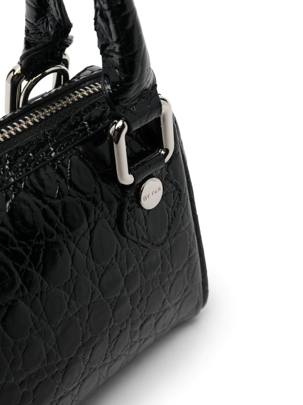 Dora croc-embossed leather tote bag - 5