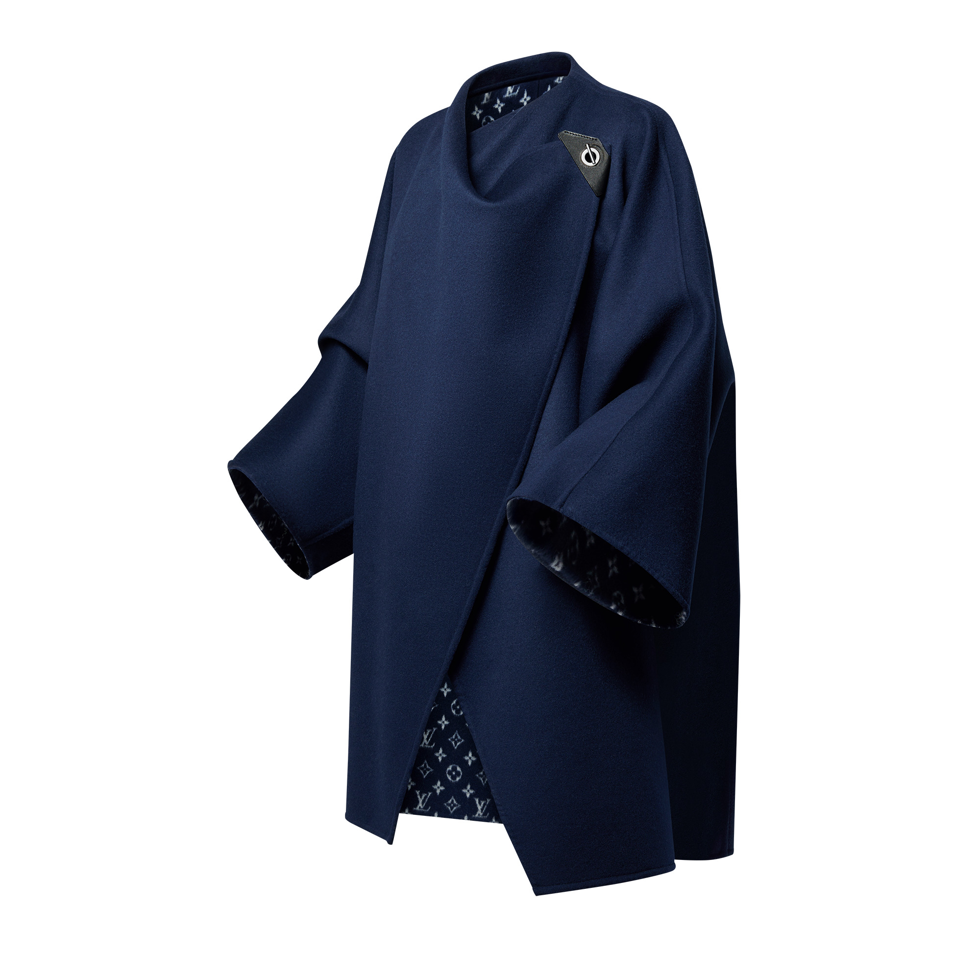 Double Face Drape Front Coat - 2