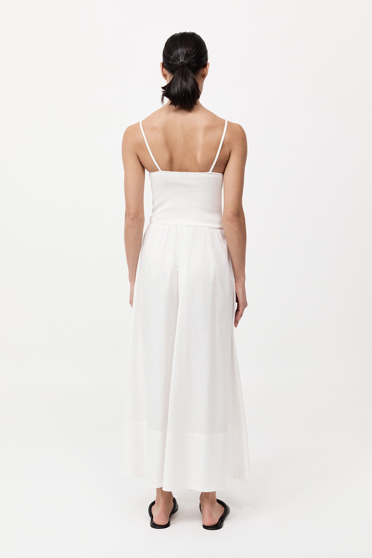Knit Cami Dress - White - 5