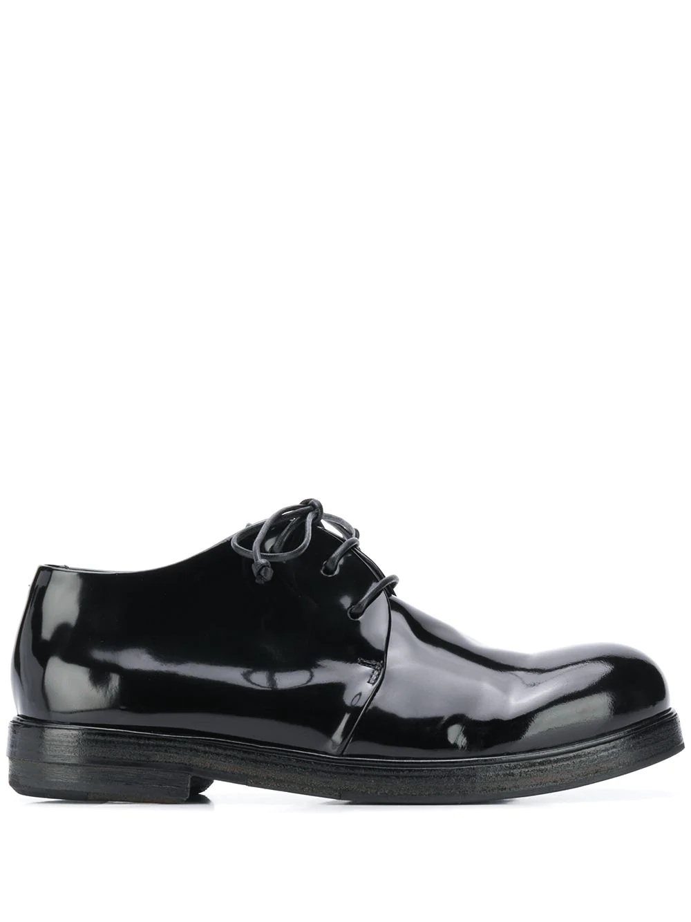 lace-up patent Oxford shoes - 1