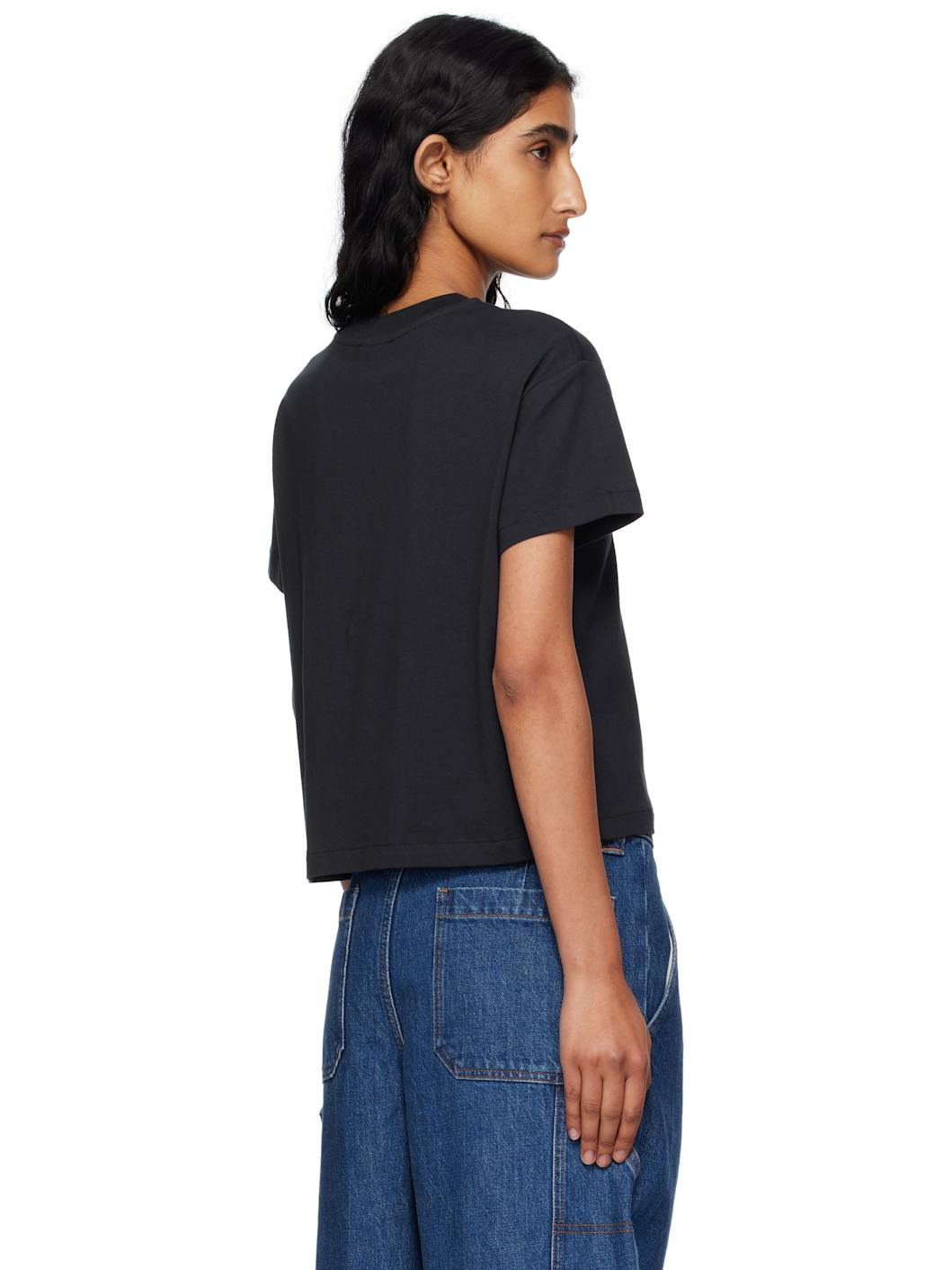 Navy Boxy 'Rue Madame' T-shirt - 3