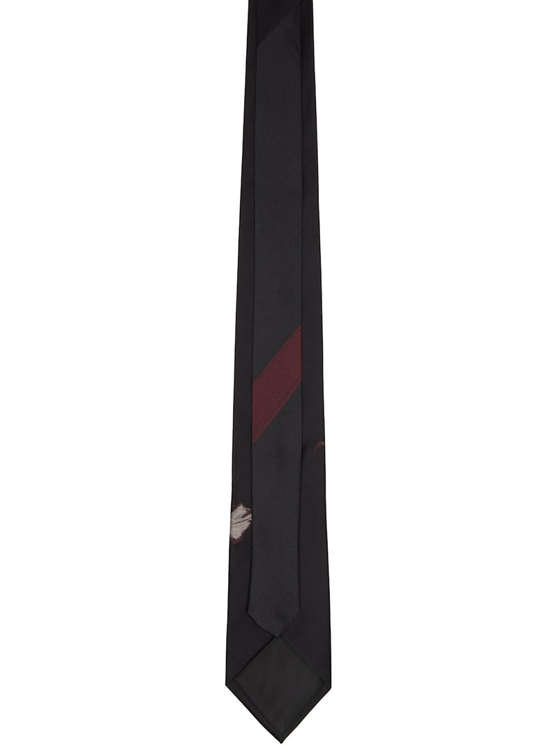 Dries Van Noten Black Floral Tie outlook