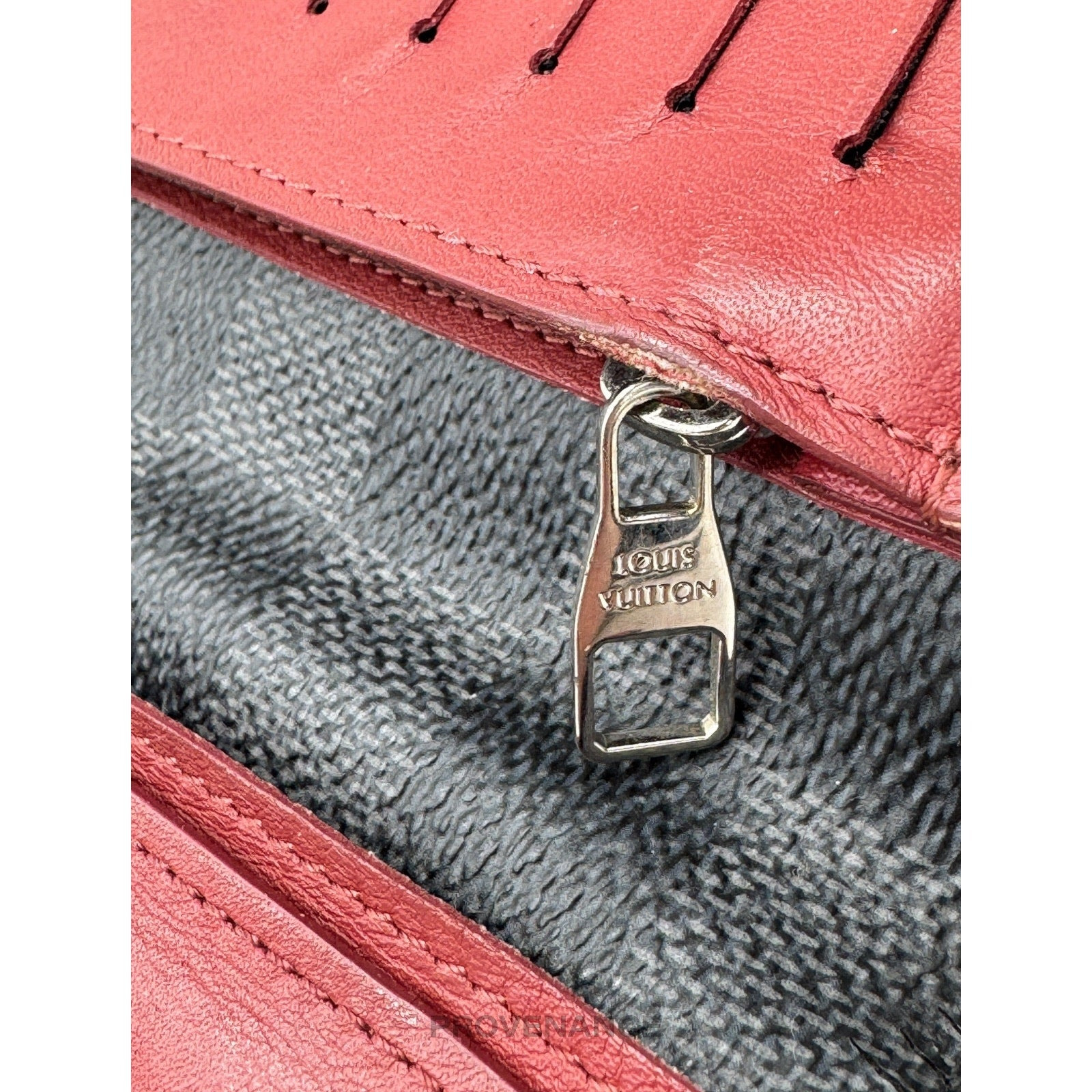 Louis Vuitton Brazza Long Wallet - Damier Graphite Red - 6