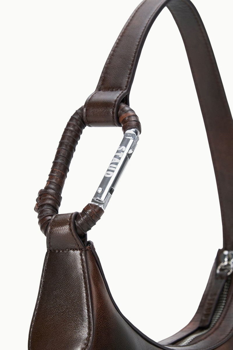 STAUD ALDEN SHOULDER BAG ESPRESSO DISTRESSED 4