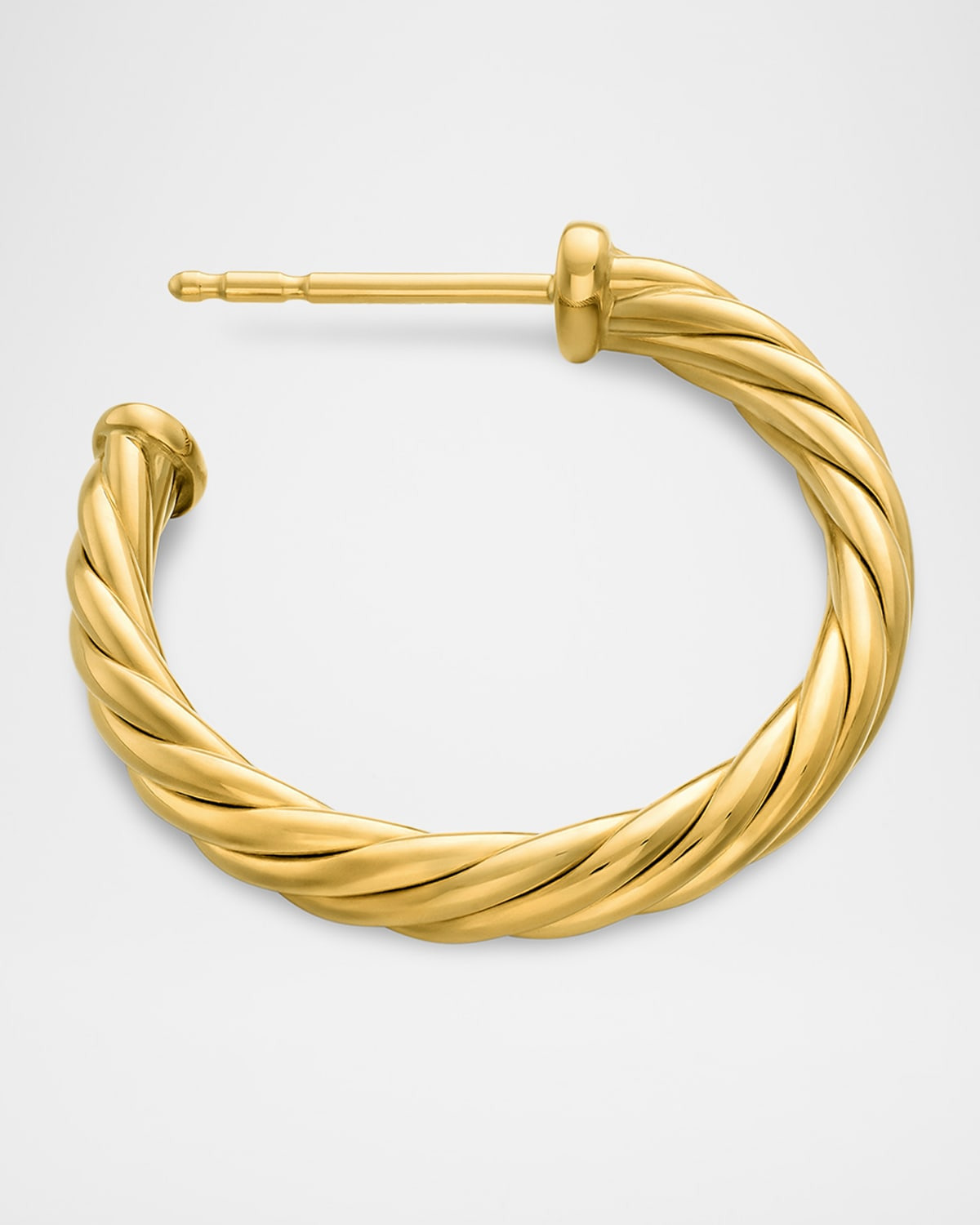 Cablespira Hoop Earrings in 18K Gold, 0.75"L - 3