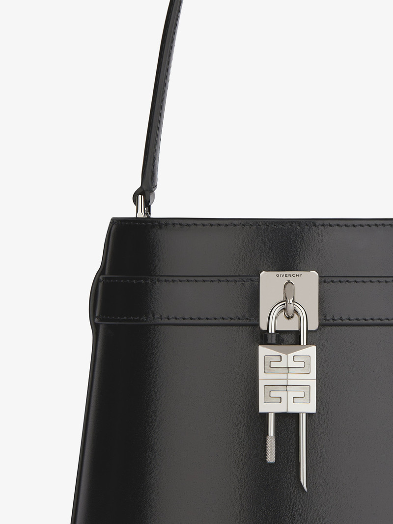 SHARK LOCK BUCKET BAG IN BOX LEATHER 7