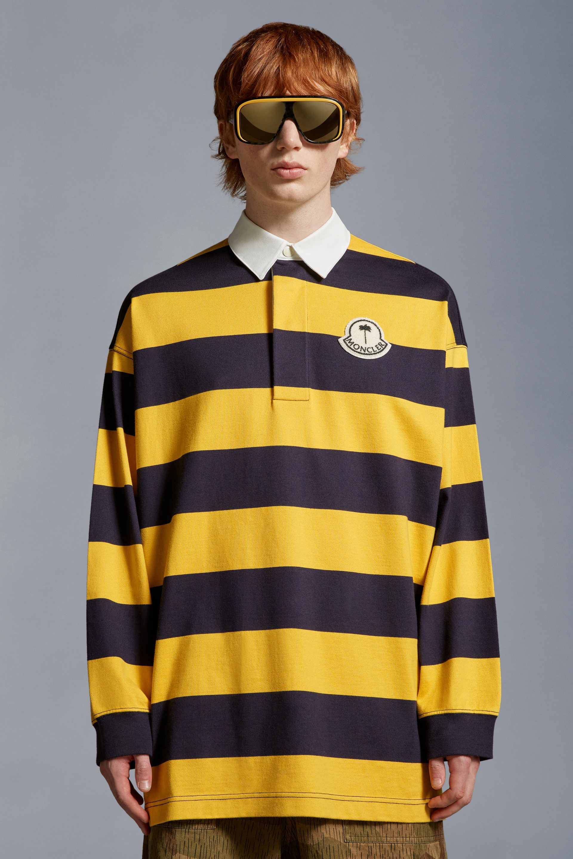 Striped Long Sleeve Polo Shirt - 2