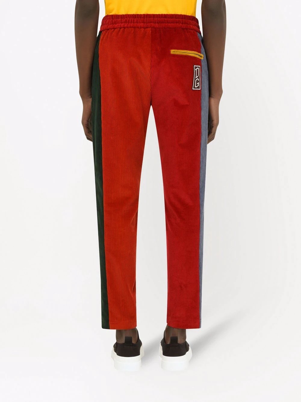 colour-block drawstring trousers - 4