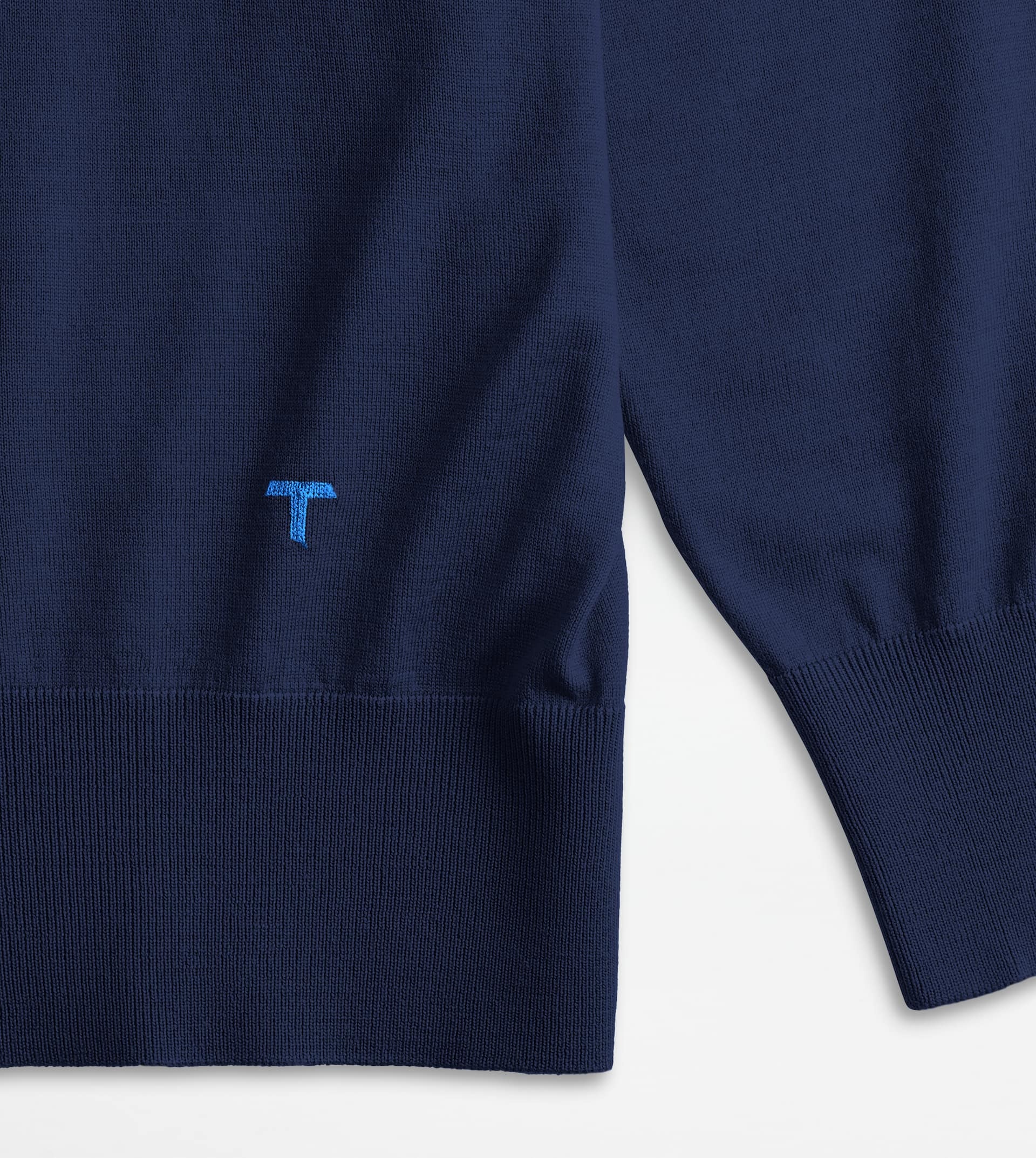 POLO SHIRT IN T15 WOOL - BLUE - 7