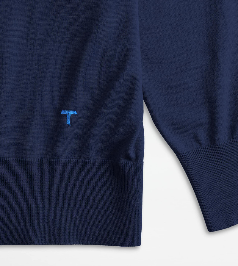POLO SHIRT IN T15 WOOL - BLUE 7