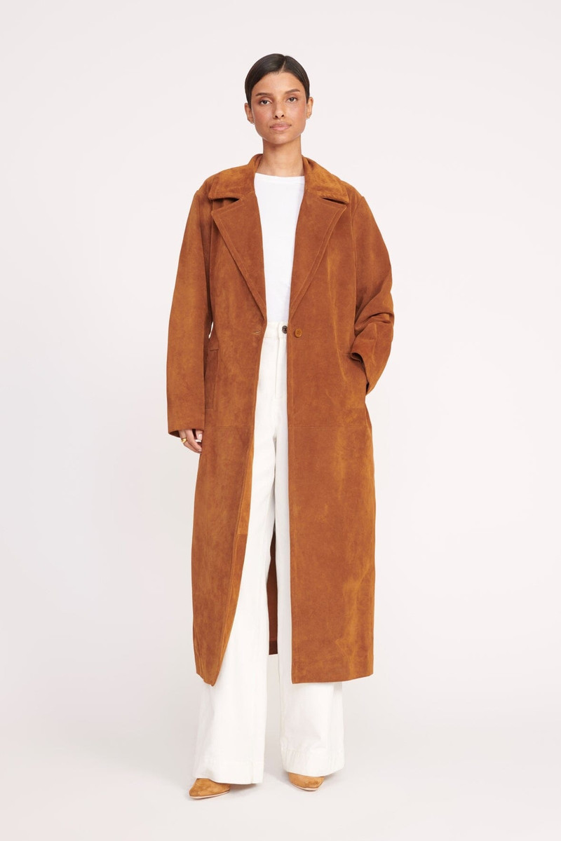 STAUD STAUD HOLDEN COAT TAN outlook