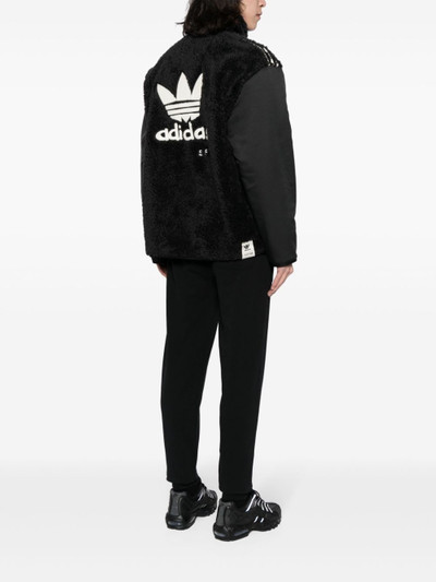 adidas faux-fur panelled jacket outlook