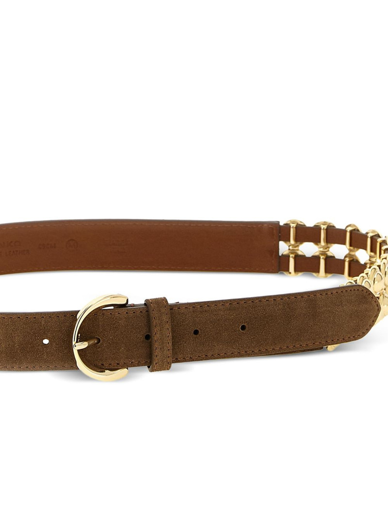 studded buckle leather belt 3