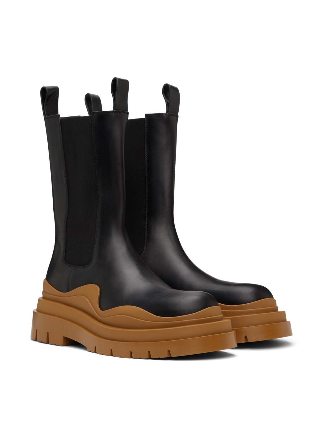 Black Tire Chelsea Boots - 4