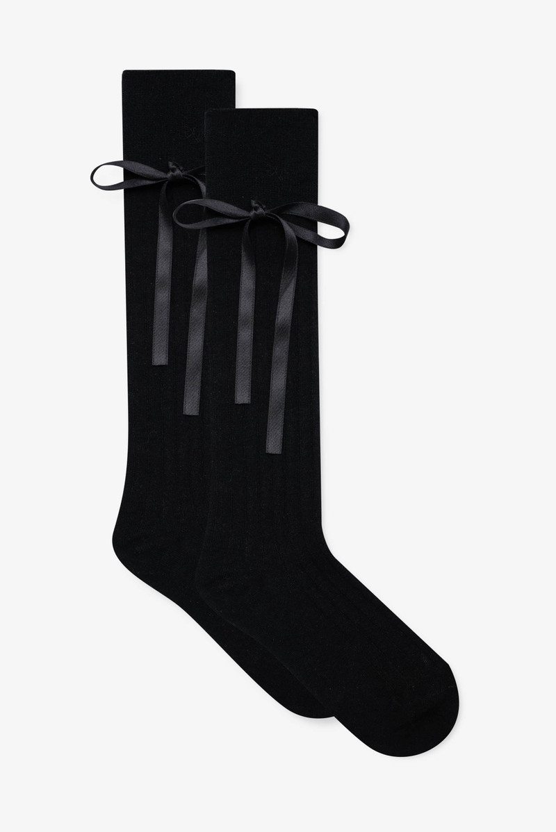 For Love & Lemons Knee-High Bow Socks outlook