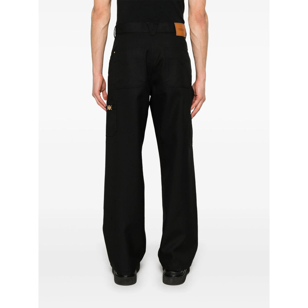 Versace Black Trousers - Regular & Straight-Leg Trousers Men - 4