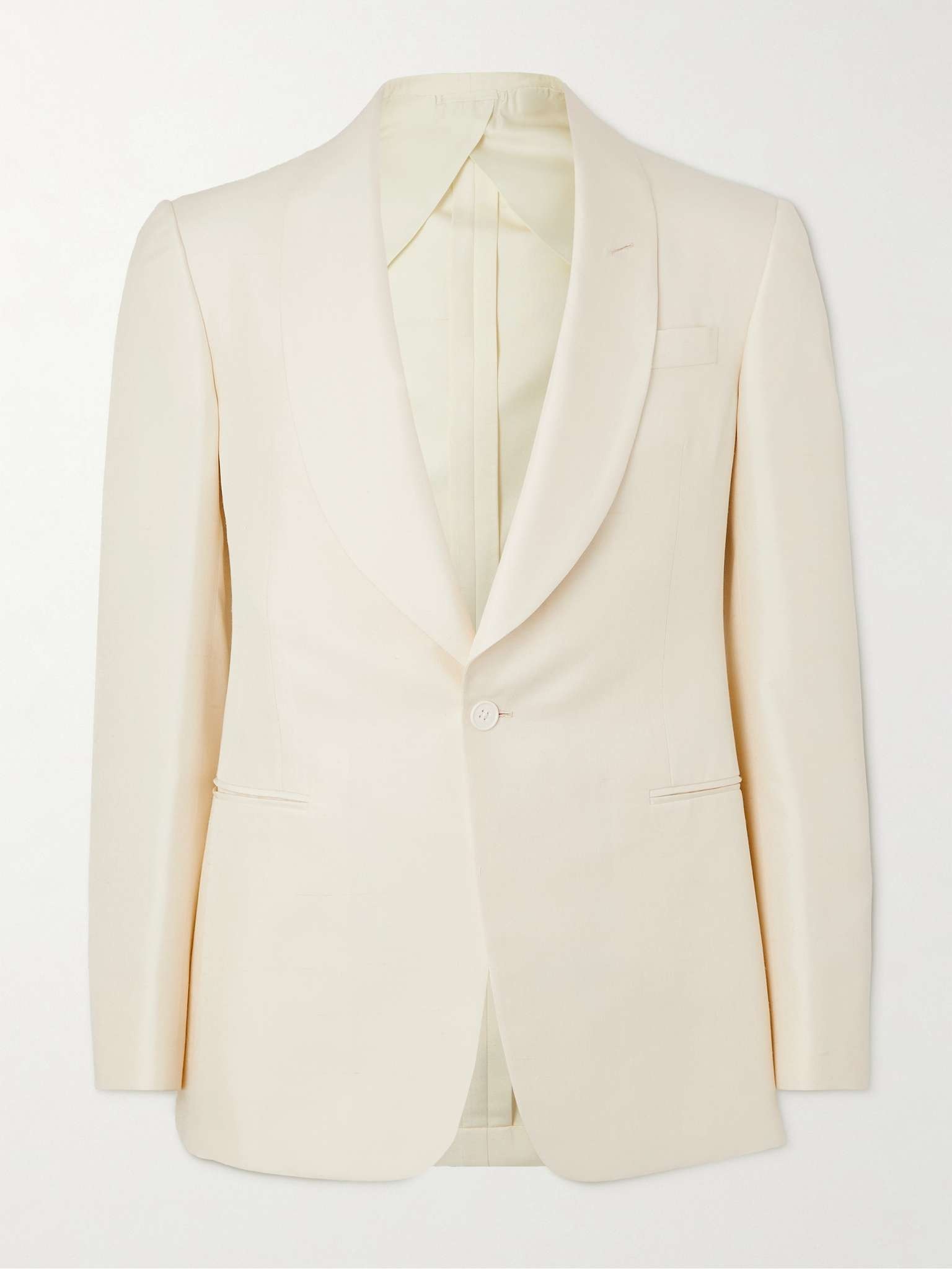 Slim-Fit Silk Tuxedo Jacket - 1