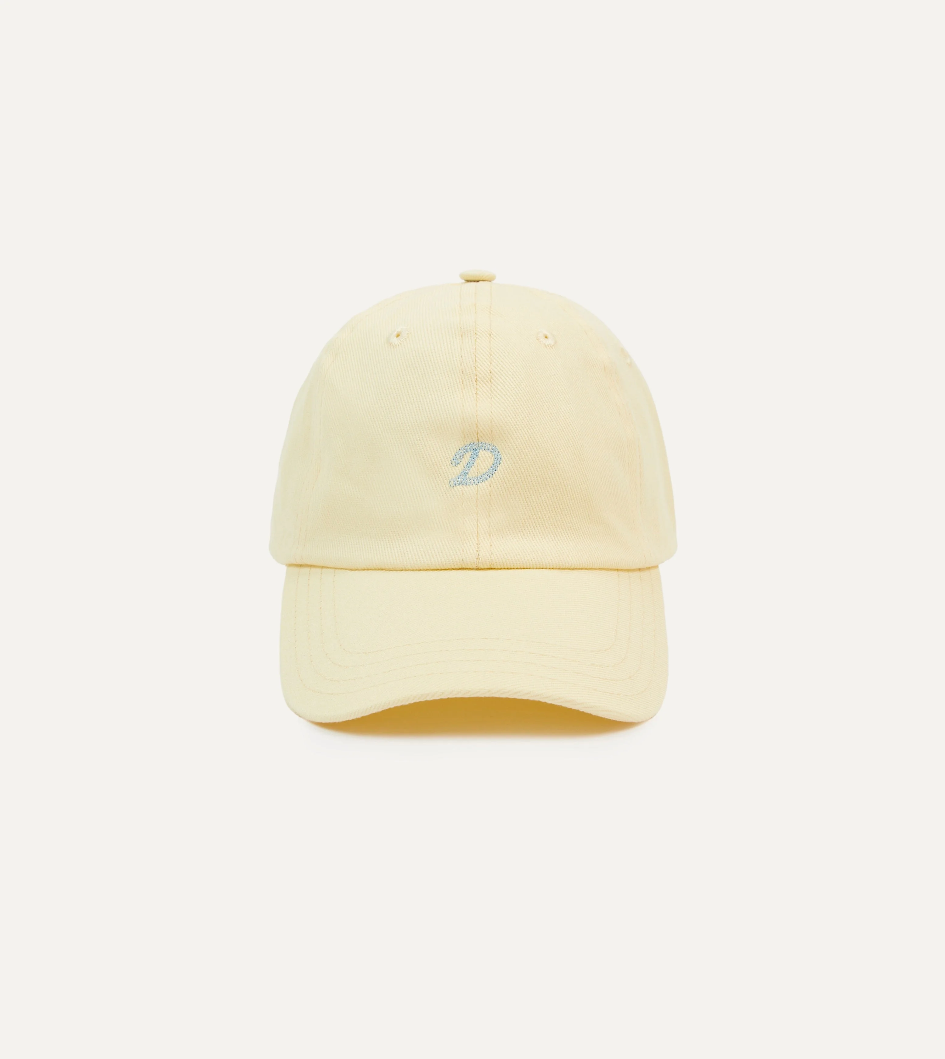 Yellow Chainstitch 'D' Cotton Twill Baseball Cap - 1