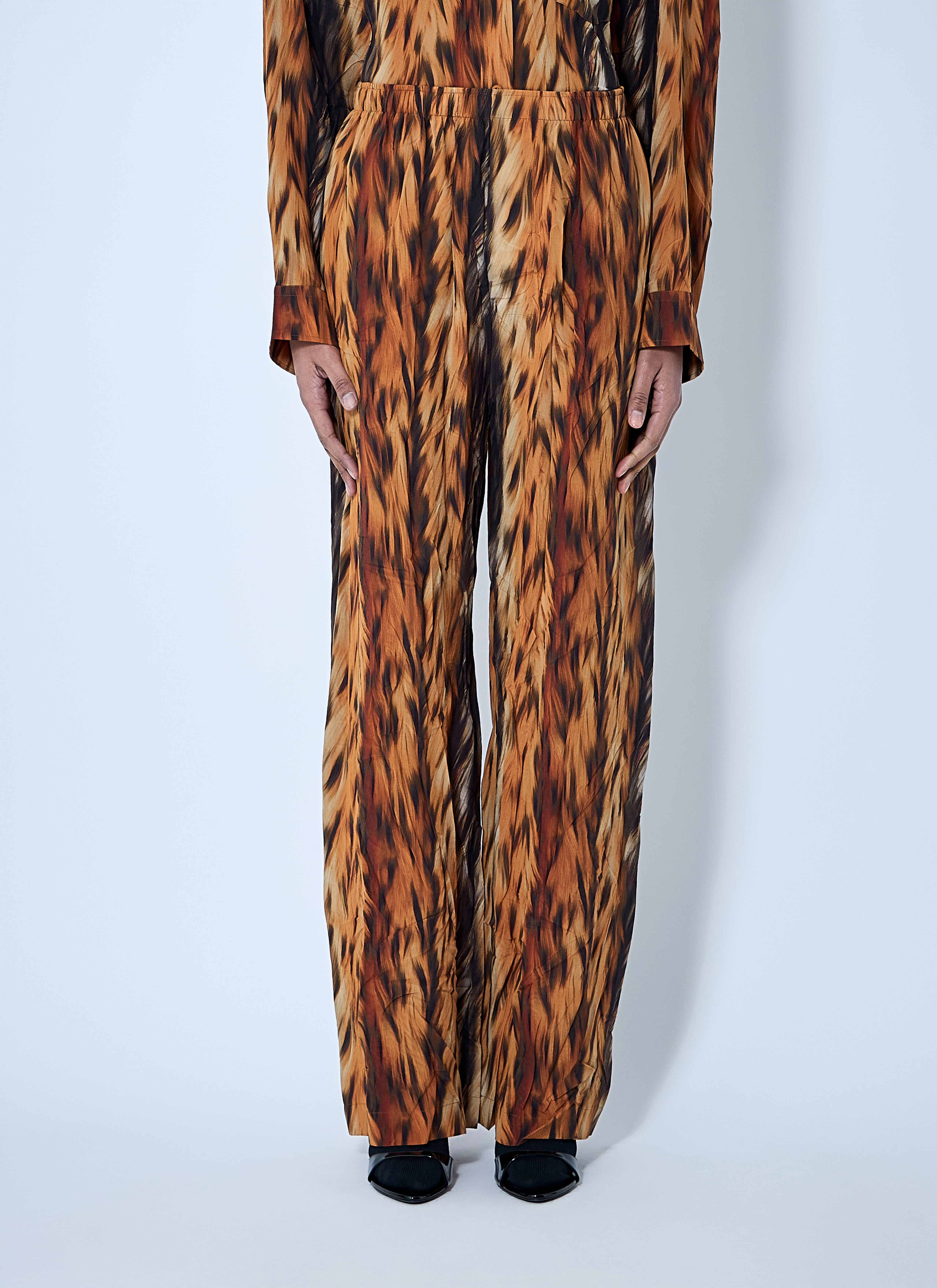 AI Croc Silk Pants - 1