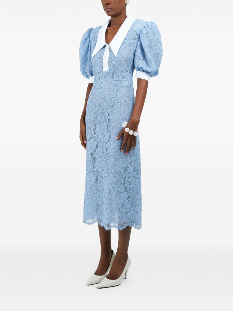 lace polo-collar midi dress 3