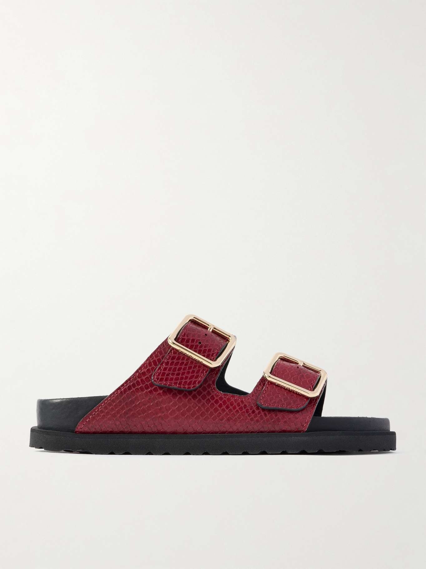 Arizona snake-effect leather sandals Red - 1