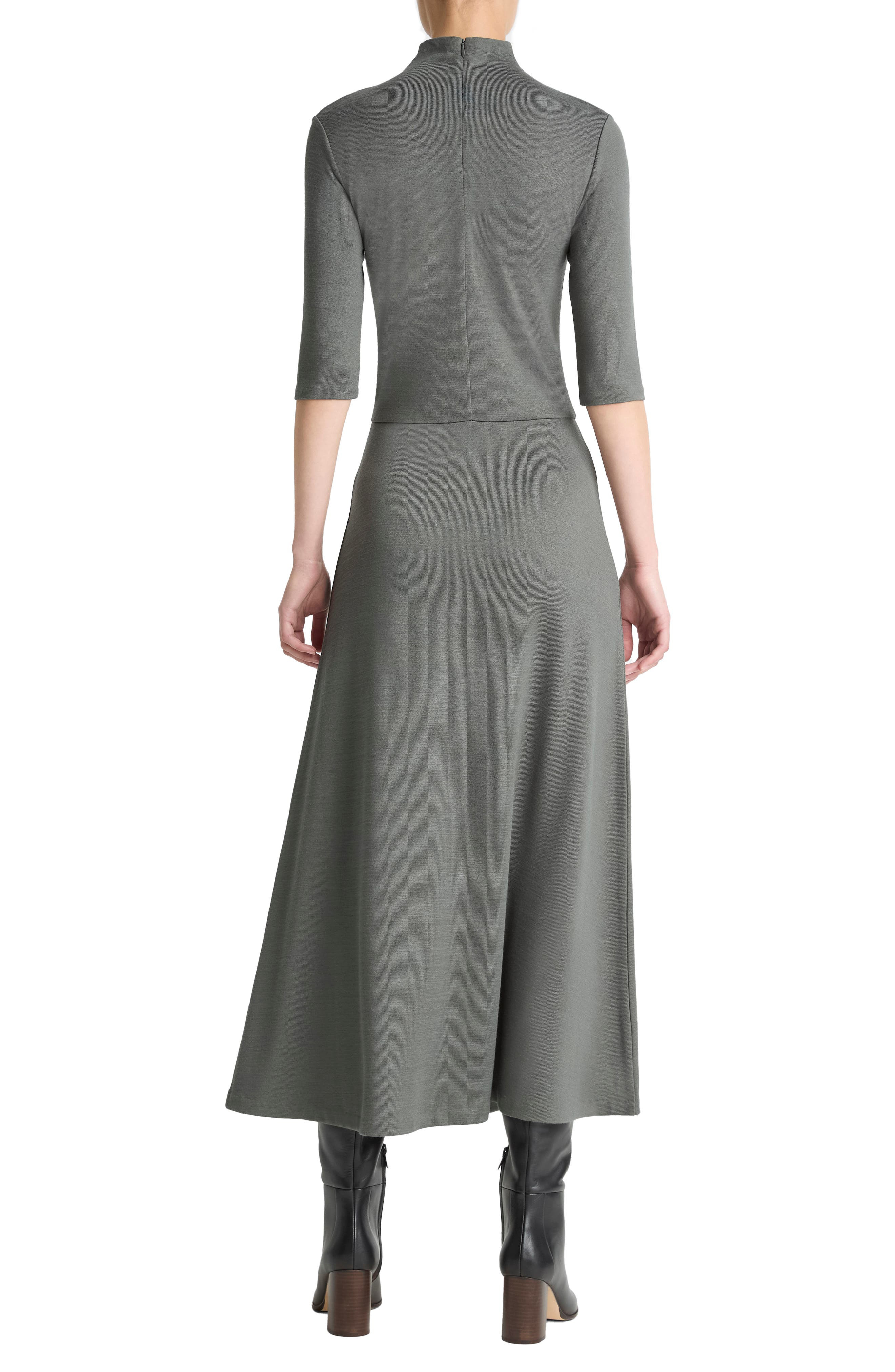 Vince Turtleneck A-Line Maxi Dress in Malachite at Nordstrom - 2