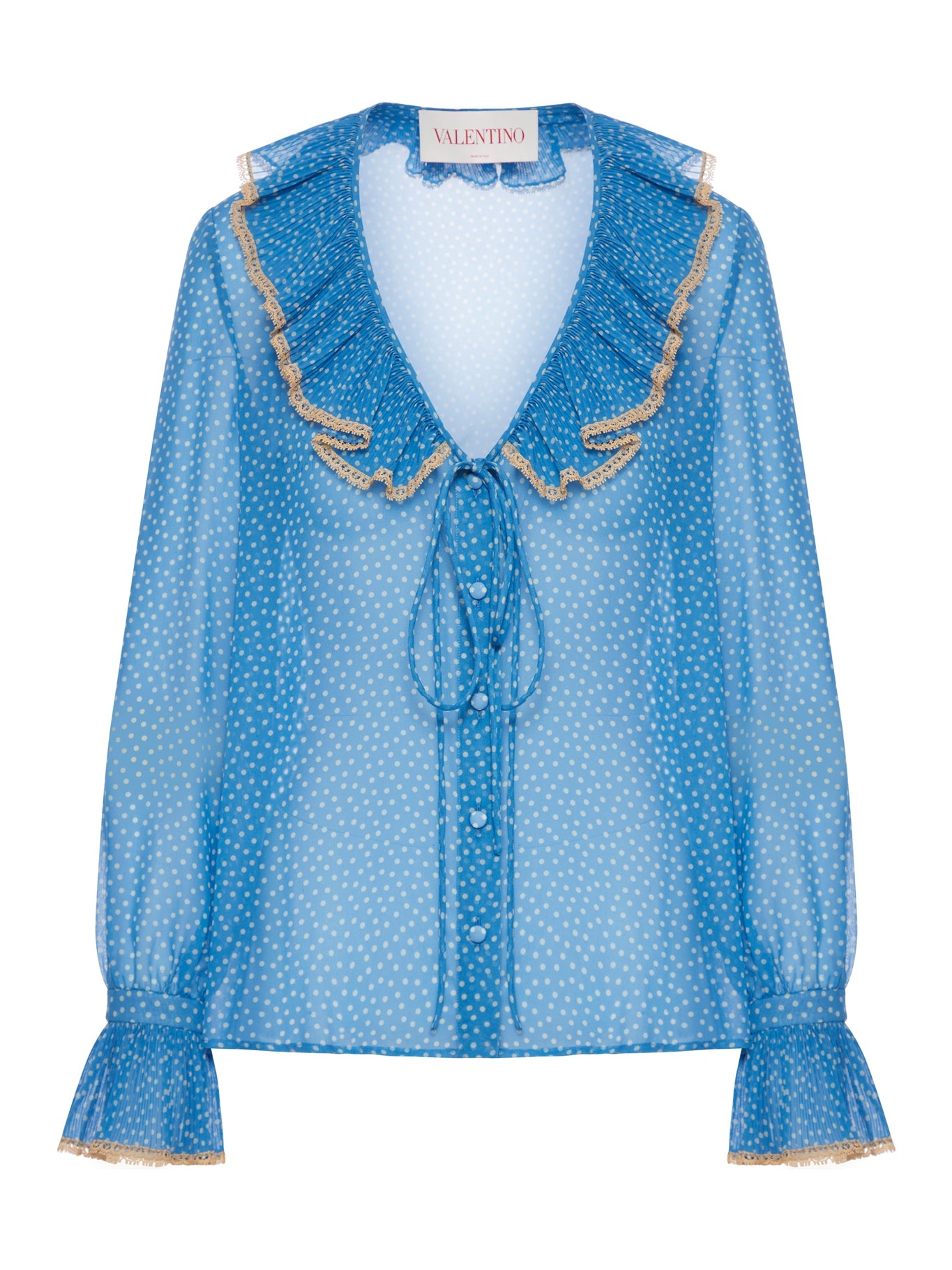 POLKA DOT SILK BLOUSE - 2